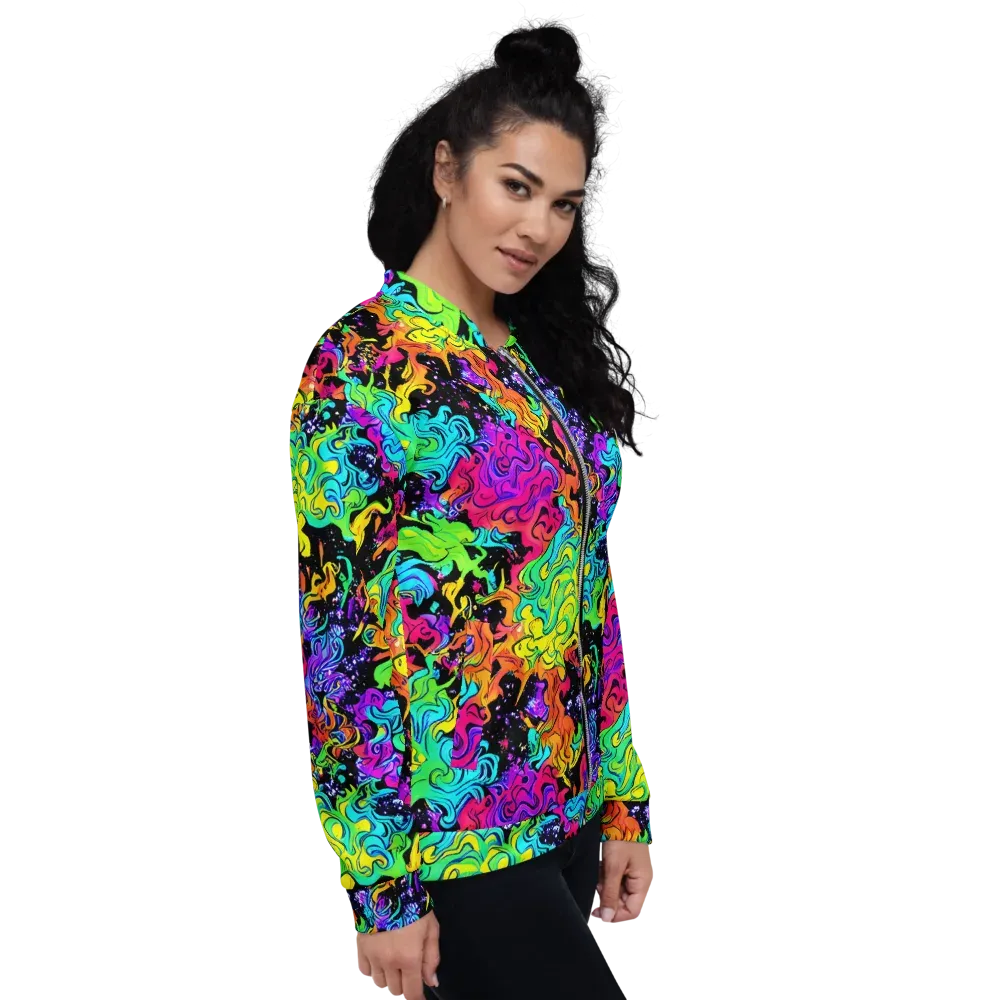 Rainbow Voltage on Bomber Jacket — Right