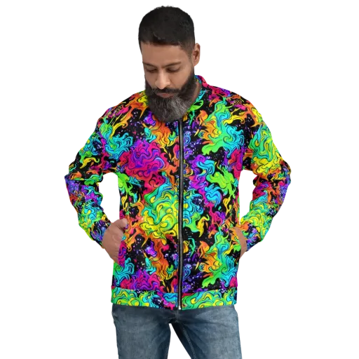 Rainbow Voltage on a Bomber Jacket
