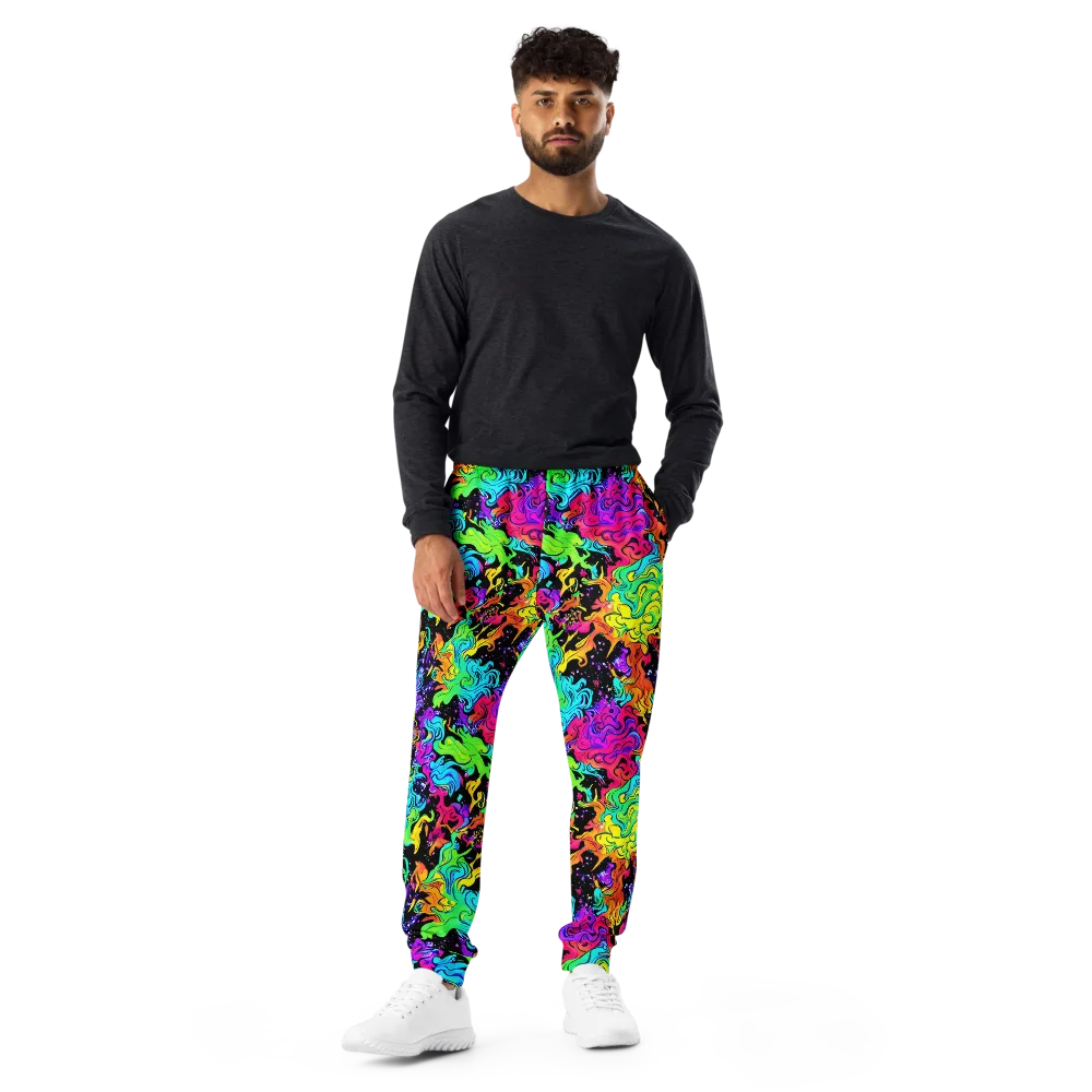 Rainbow Voltage on Men's Joggers — Front