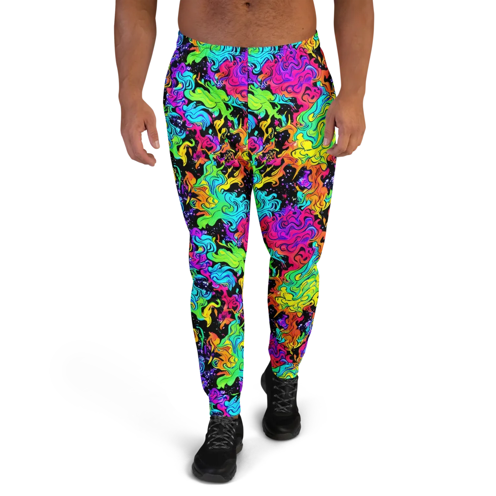 Rainbow Voltage on Men's Joggers — Front