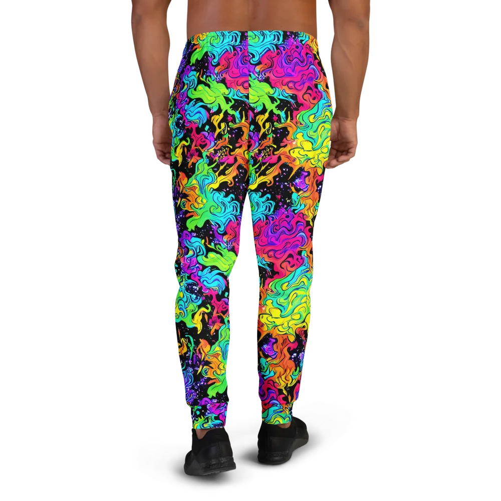Rainbow Voltage on Men's Joggers — Back