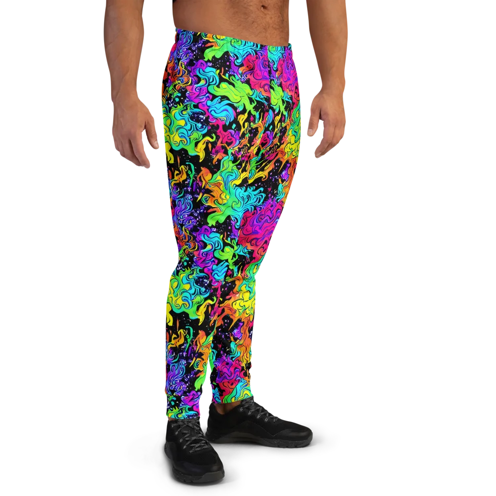 Rainbow Voltage on Men's Joggers — Right