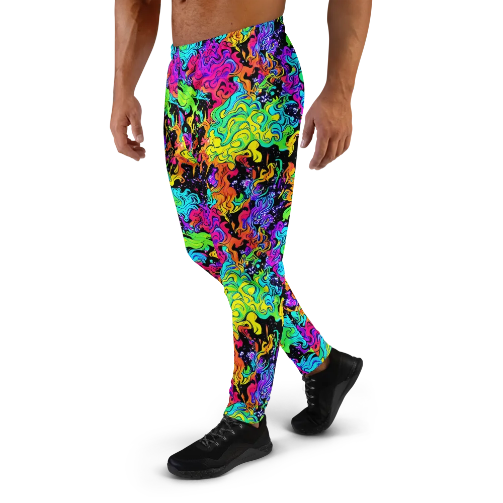 Rainbow Voltage on Men's Joggers — Left