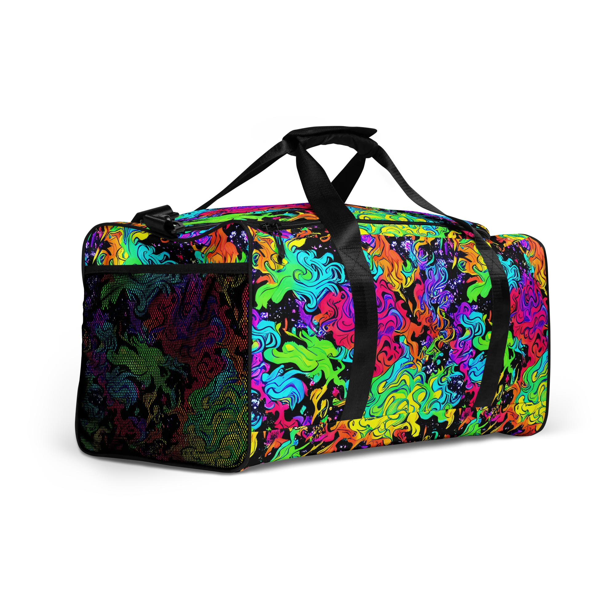 Rainbow Voltage on Duffle Bag — Right Front