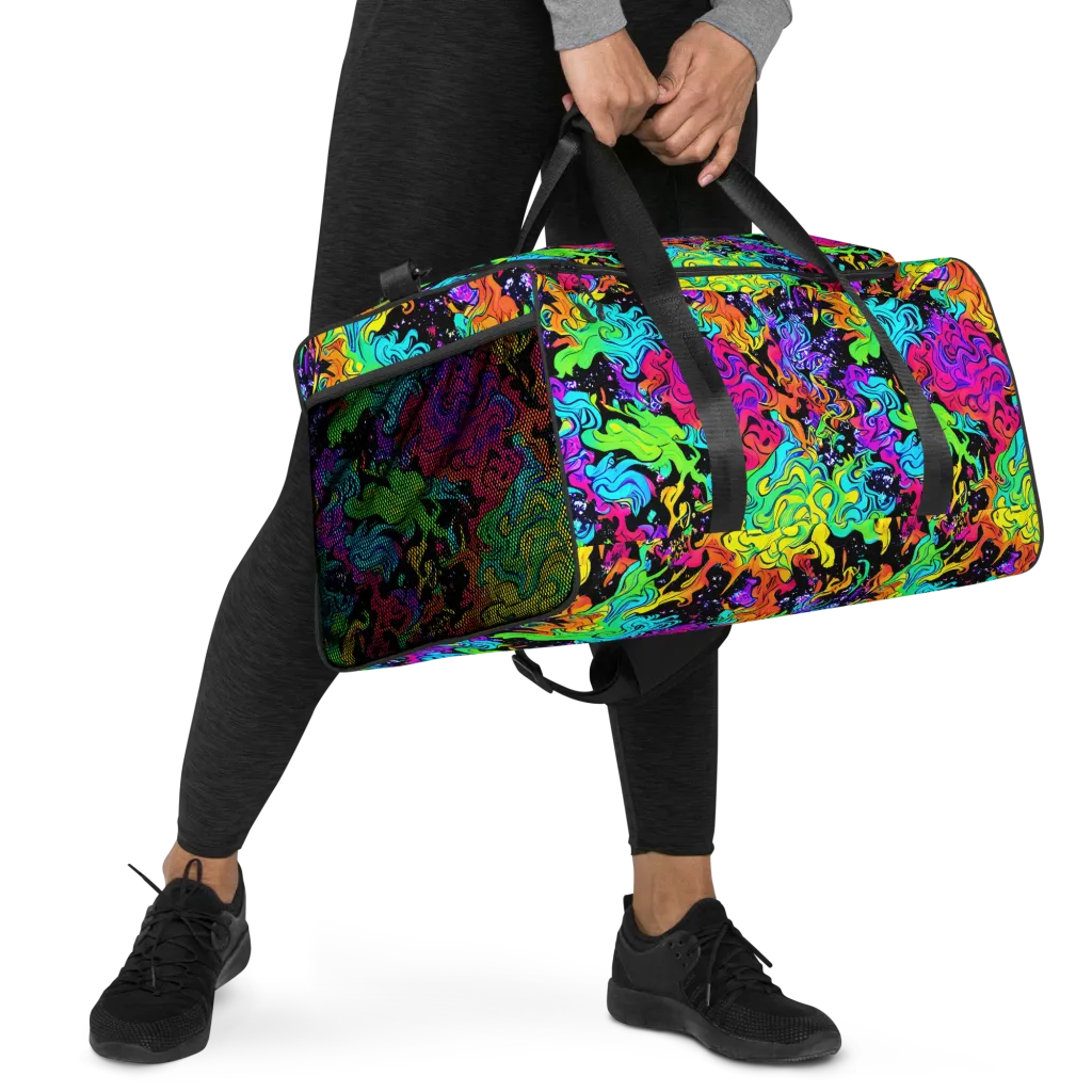Rainbow Voltage on Duffle Bag — Right Front