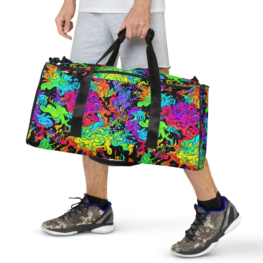 Rainbow Voltage on Duffle Bag — Front