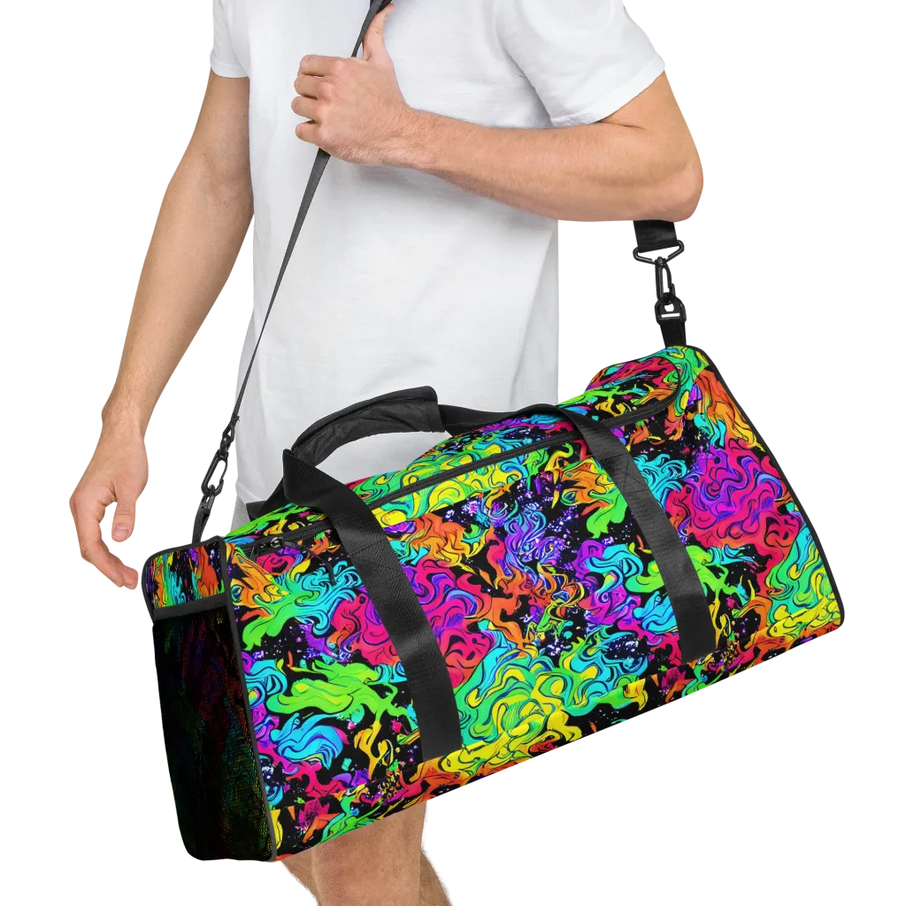 Rainbow Voltage on Duffle Bag — Right Front