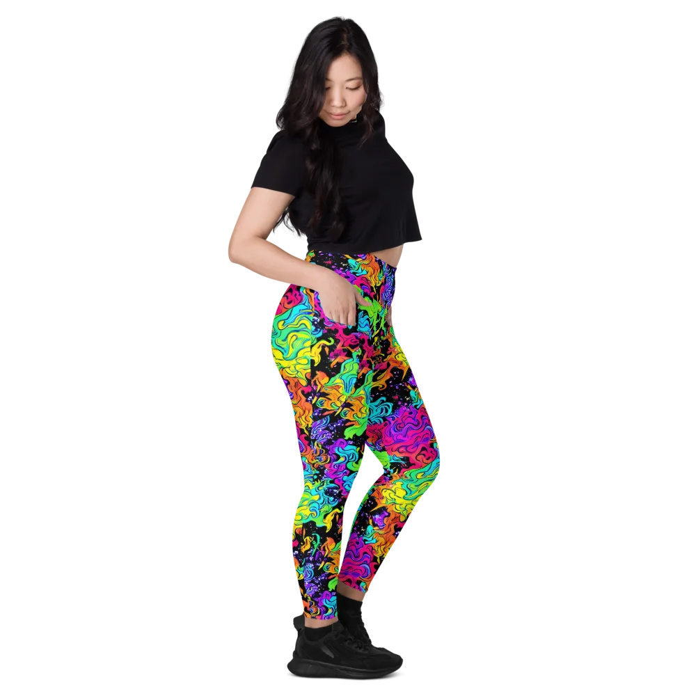 Rainbow Voltage on Leggings with Pockets — Right