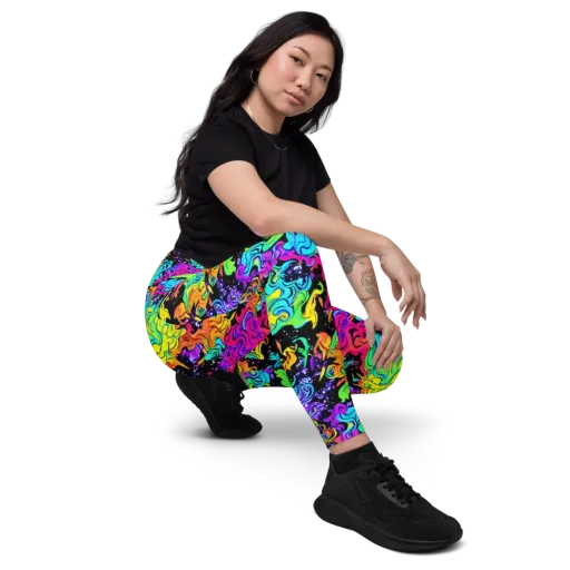Rainbow Voltage on a Leggings with Pockets