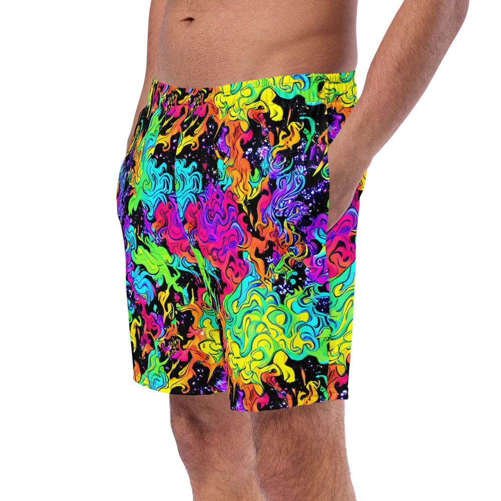 Rainbow Voltage on Swim Trunks — Left Front