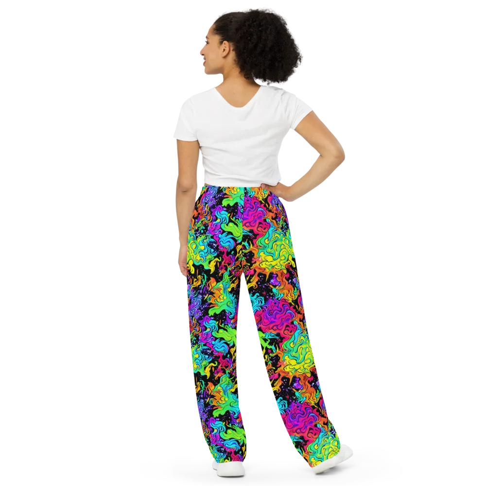 Rainbow Voltage on Wide-Leg Pants — Back