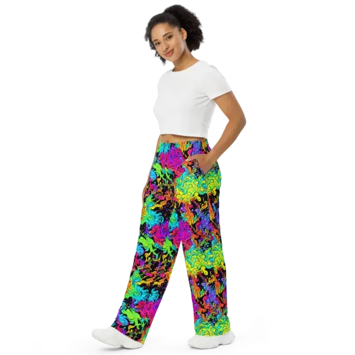 Rainbow Voltage on a Wide-Leg Pants