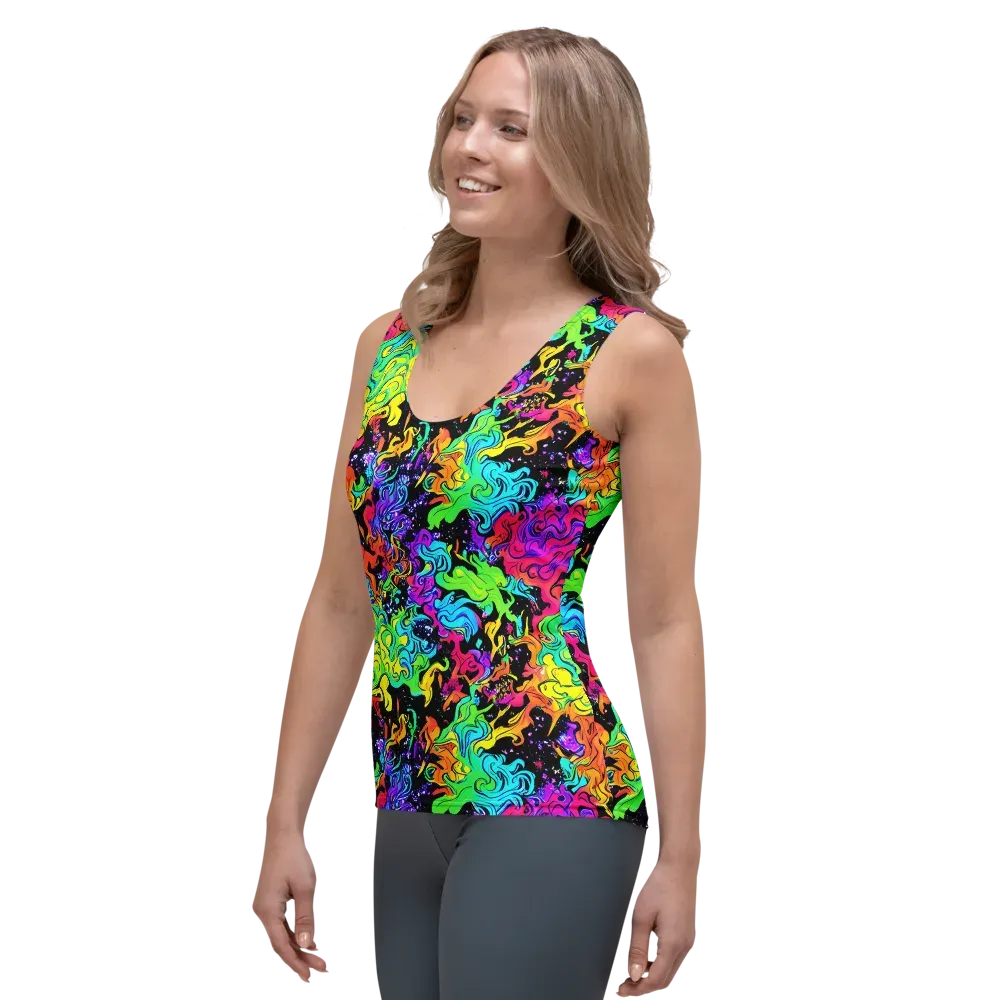 Rainbow Voltage on Women's Tank Top — Left Front