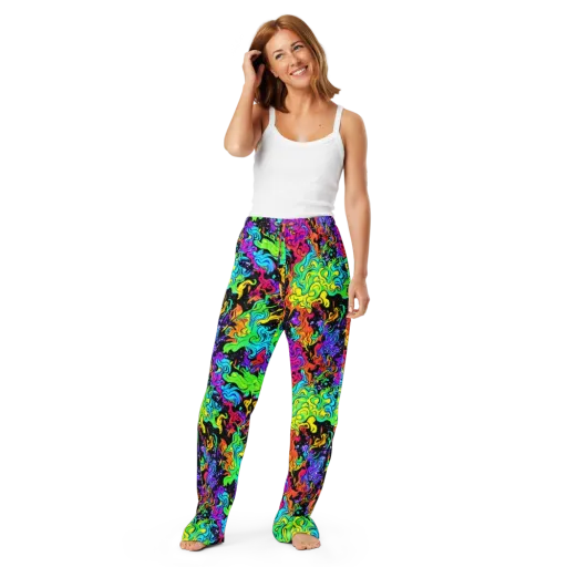 Rainbow Voltage on a Women's Pajama Pants