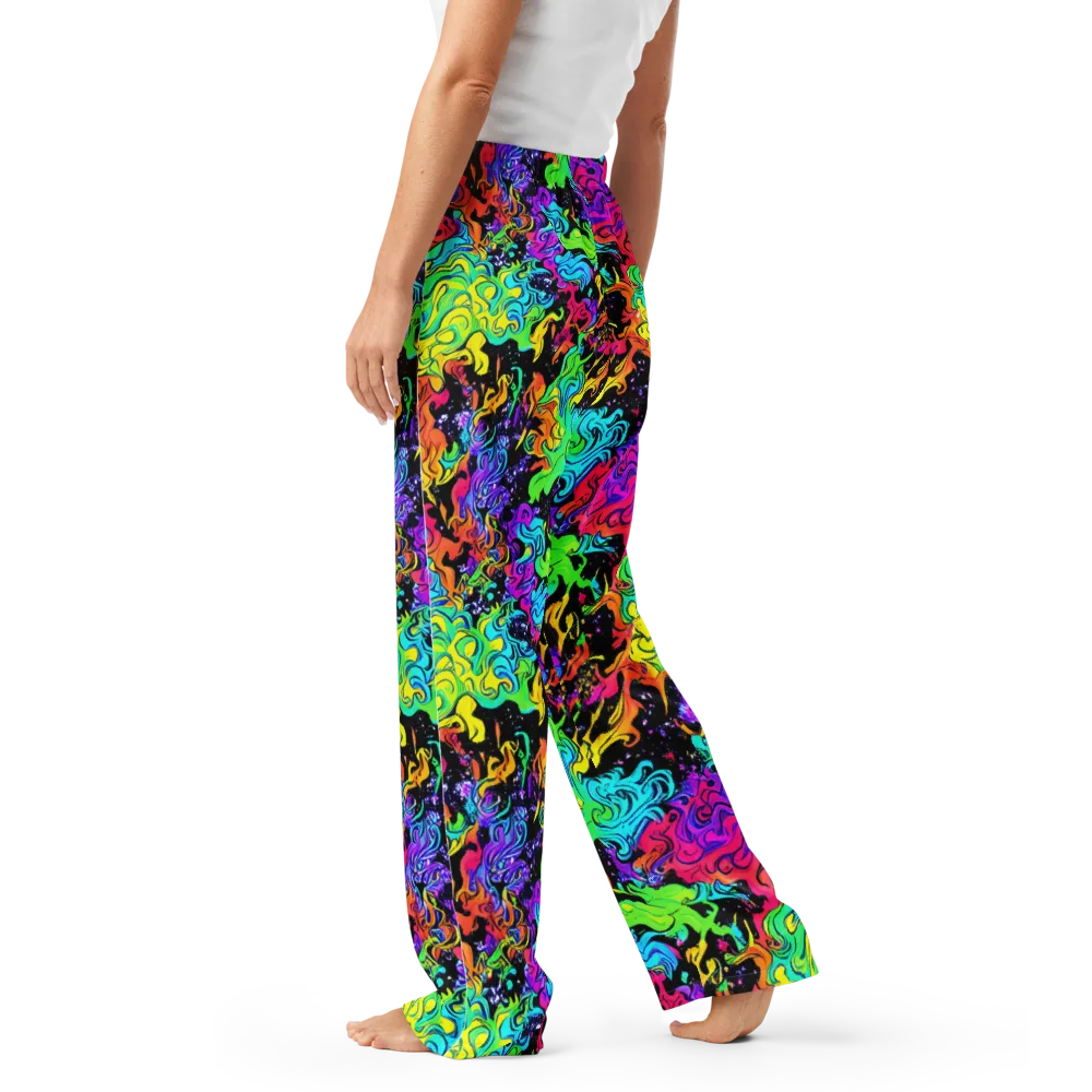 Rainbow Voltage on Women's Pajama Pants — Left