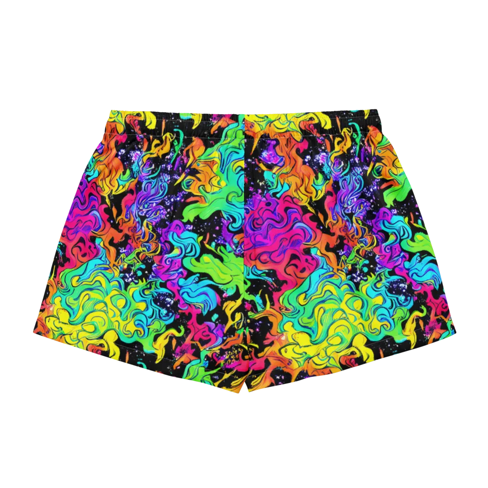 Rainbow Voltage on Women's Pajama Shorts — Back