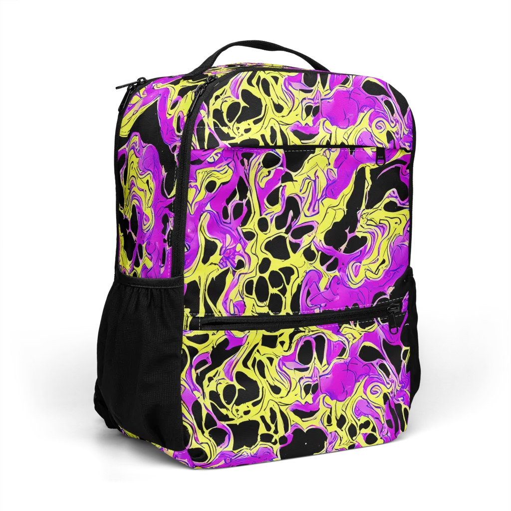 Blacklight Swirl on Utility Backpack — Right Front
