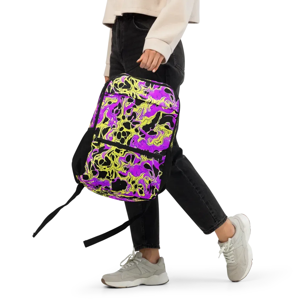 Blacklight Swirl on Utility Backpack — Front