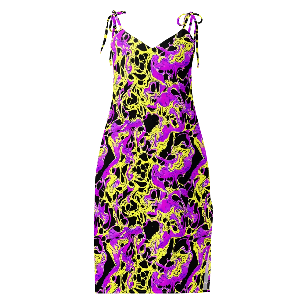 Blacklight Swirl on Slip Dress — Front