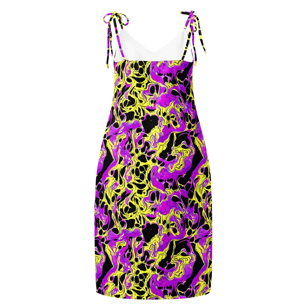 Blacklight Swirl on Slip Dress — Back