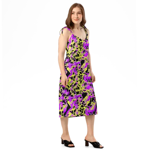 Blacklight Swirl on a Slip Dress