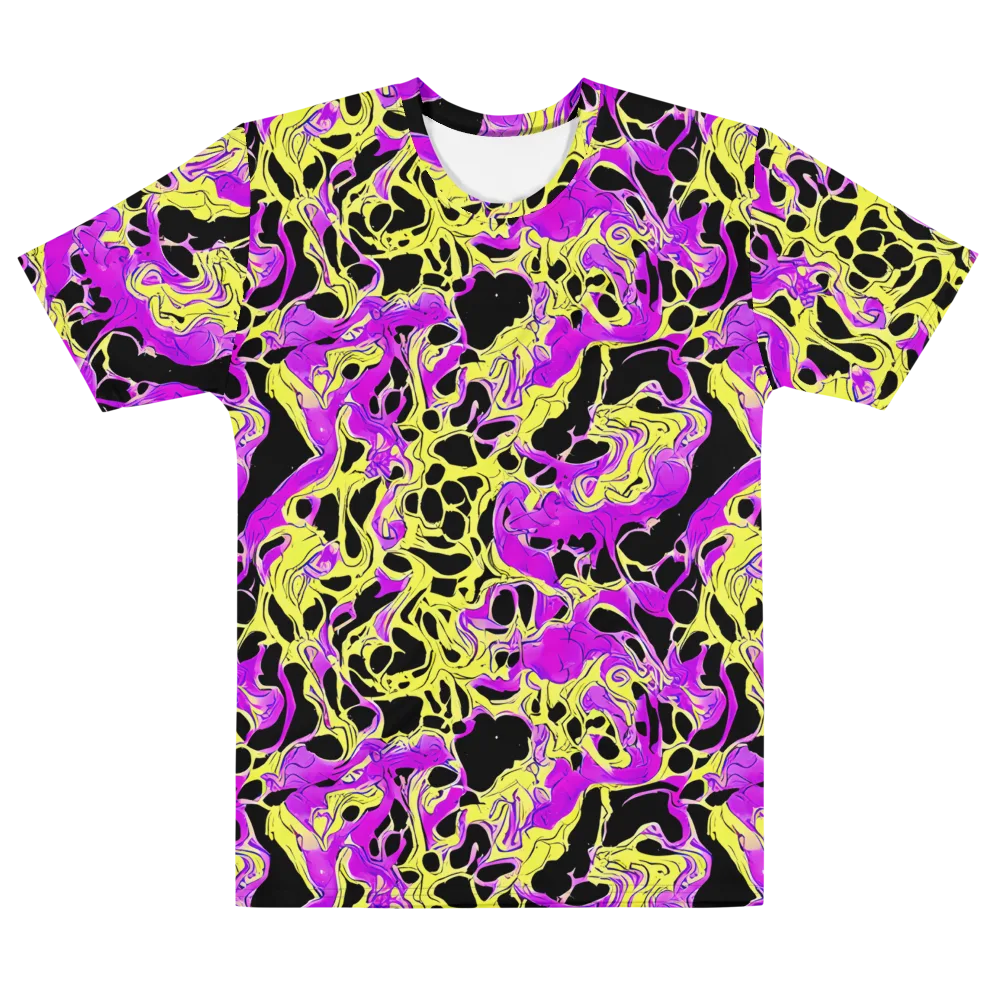 Blacklight Swirl on Men's Cotton Crew Neck T-Shirt — Front