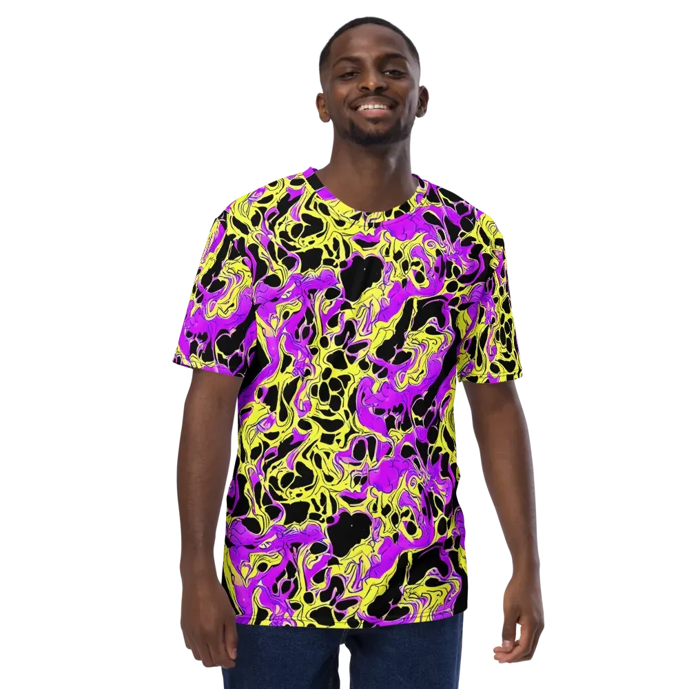 Blacklight Swirl on Men's Crew Neck T-Shirt — Front