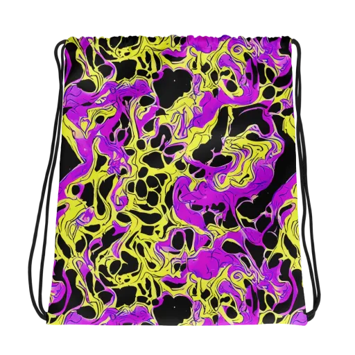 Blacklight Swirl on a Drawstring Bag