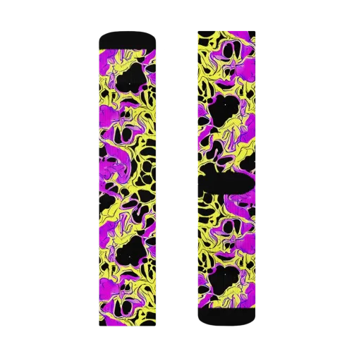 Blacklight Swirl on a Socks