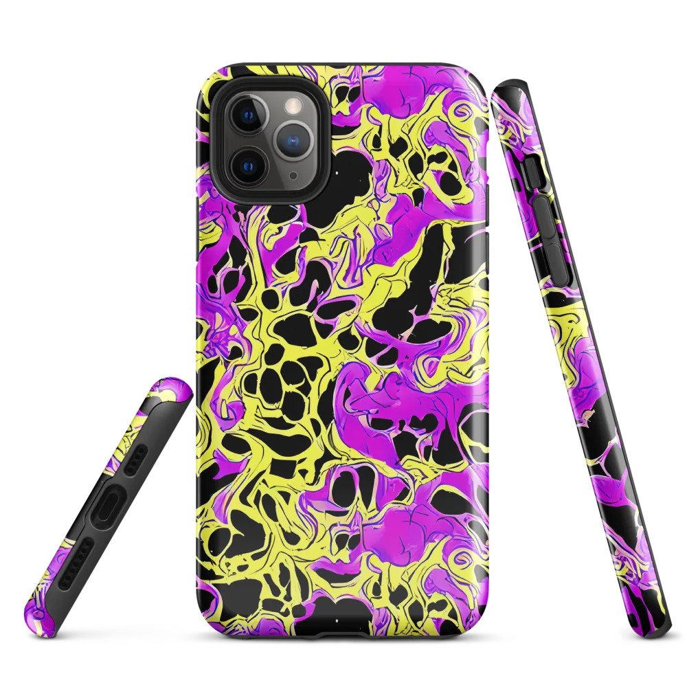 Blacklight Swirl on Tough Case for iPhone® — Front