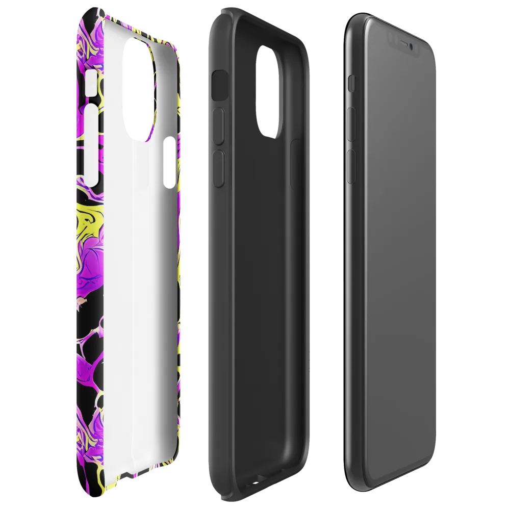 Blacklight Swirl on Tough Case for iPhone® — Right