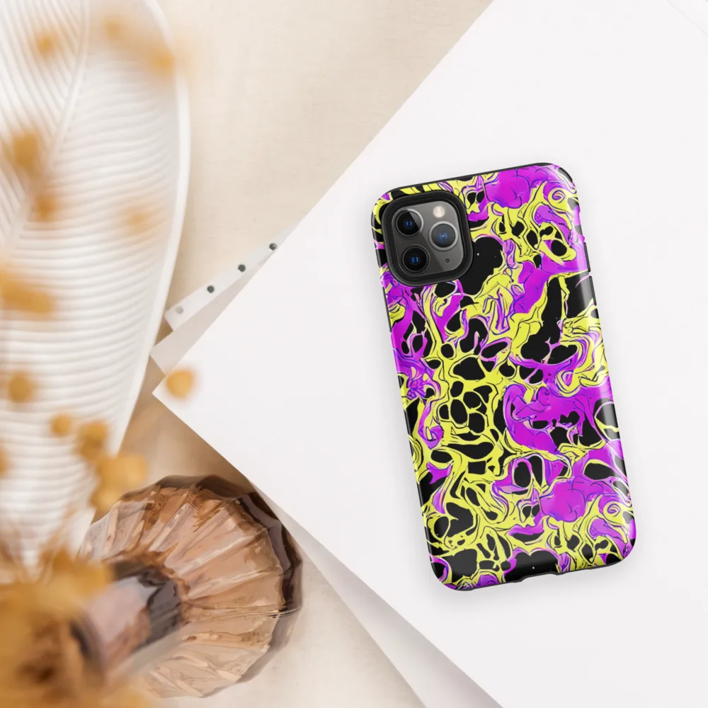 Blacklight Swirl on Tough Case for iPhone® — Front
