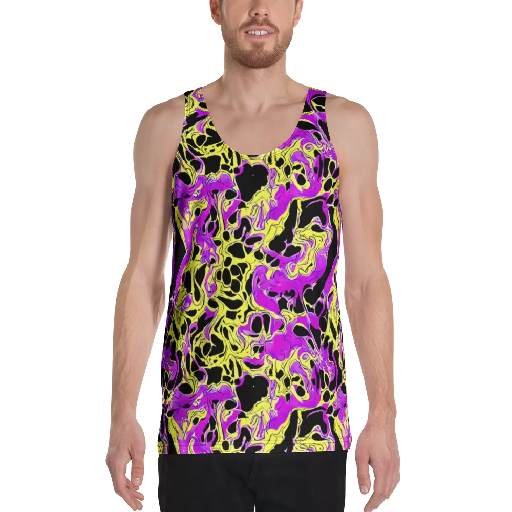 Blacklight Swirl on Men's Tank Top — Front