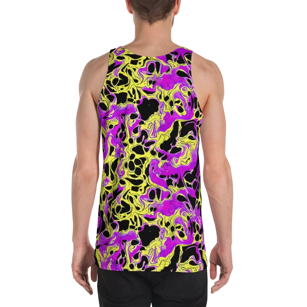 Blacklight Swirl on Men's Tank Top — Back