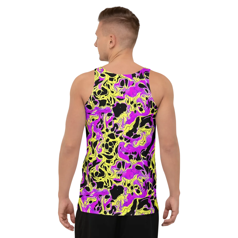 Blacklight Swirl on Men's Tank Top — Back