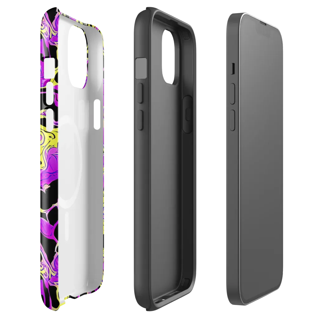Blacklight Swirl on MagSafe Tough Case for iPhone® — Front