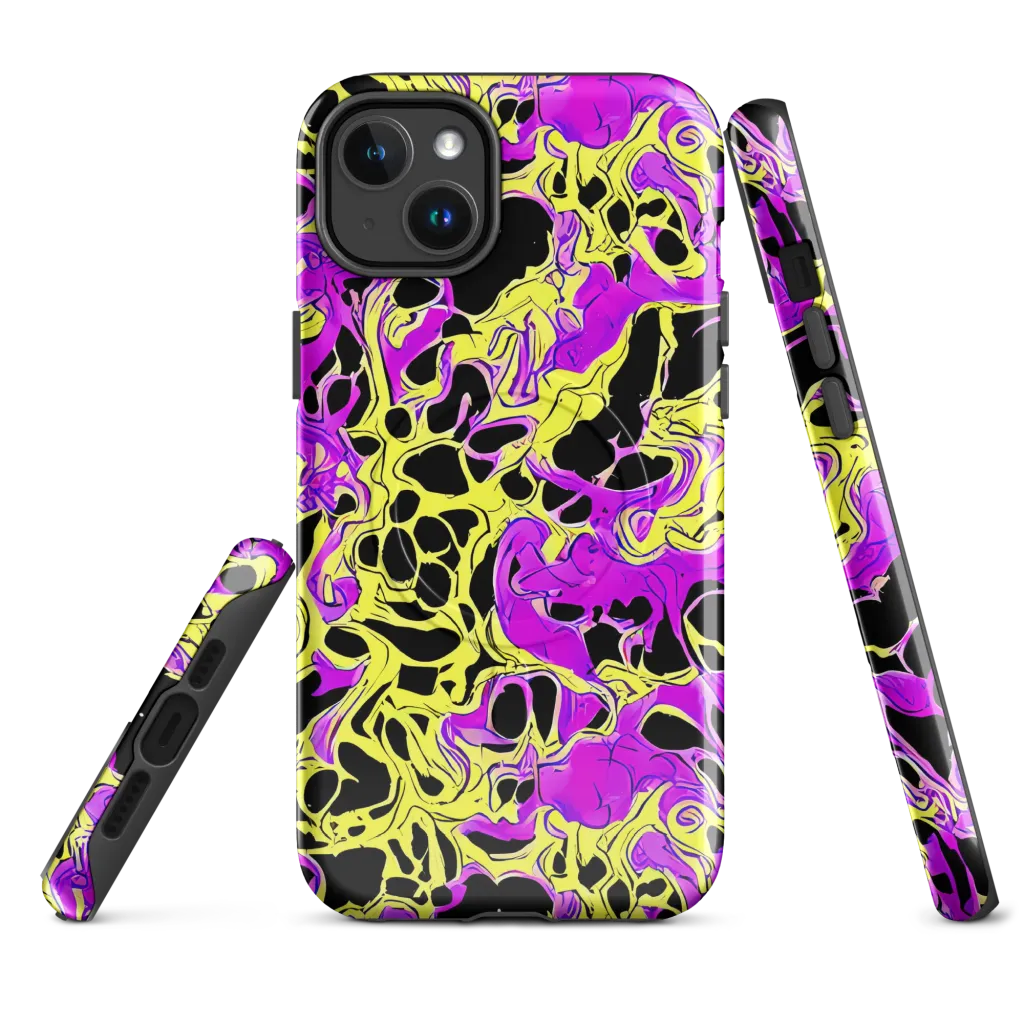 Blacklight Swirl on MagSafe Tough Case for iPhone® — Front