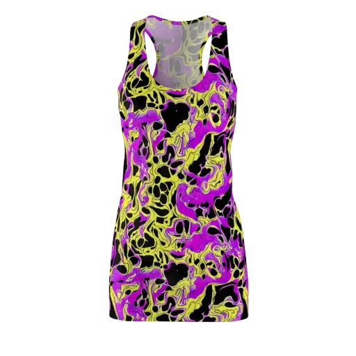 Blacklight Swirl on a Racerback Dress