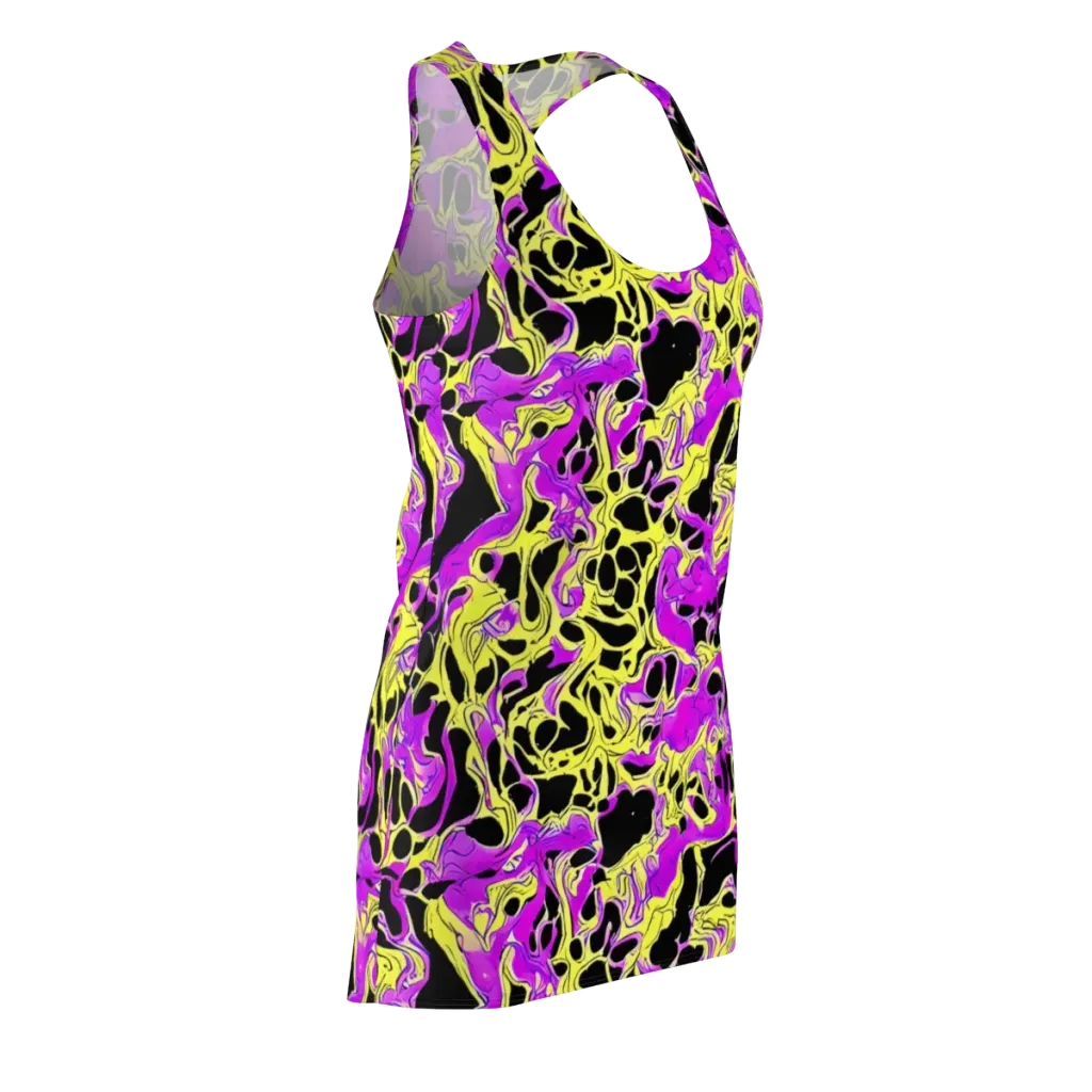 Blacklight Swirl on Racerback Dress — Front Side