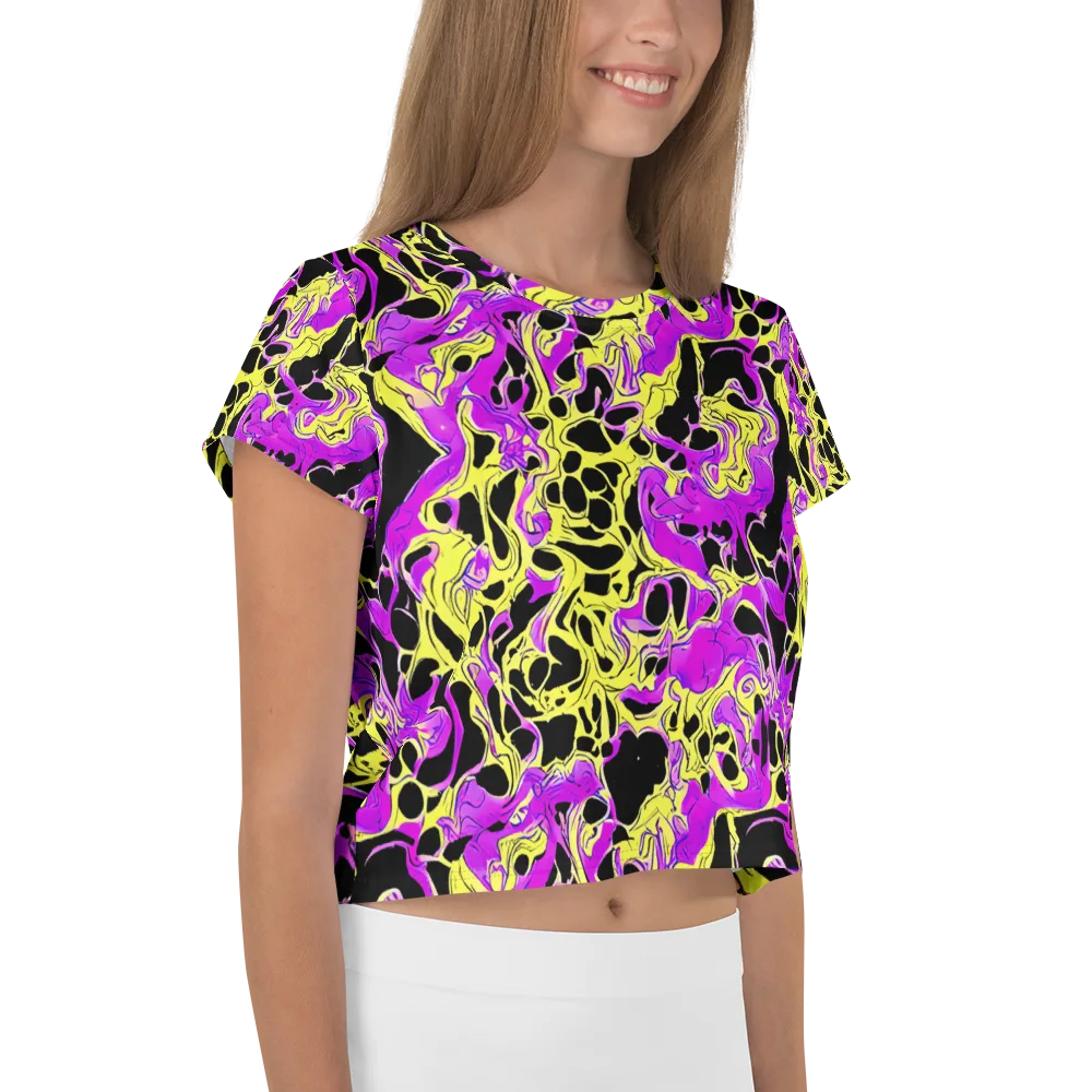 Blacklight Swirl on Crop Tee — Right