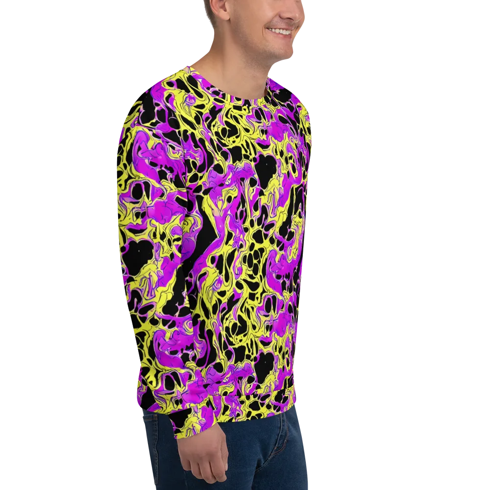 Blacklight Swirl on Sweatshirt — Right Front