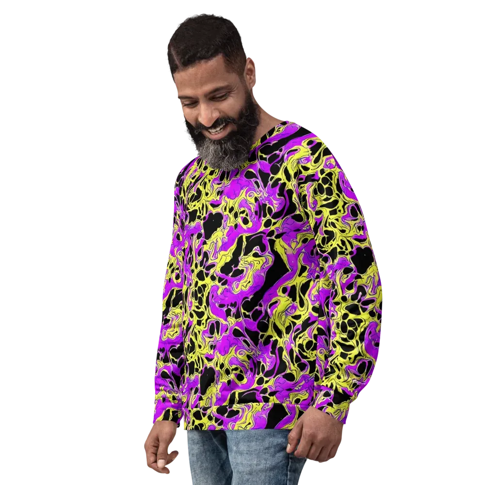 Blacklight Swirl on Sweatshirt — Left Front