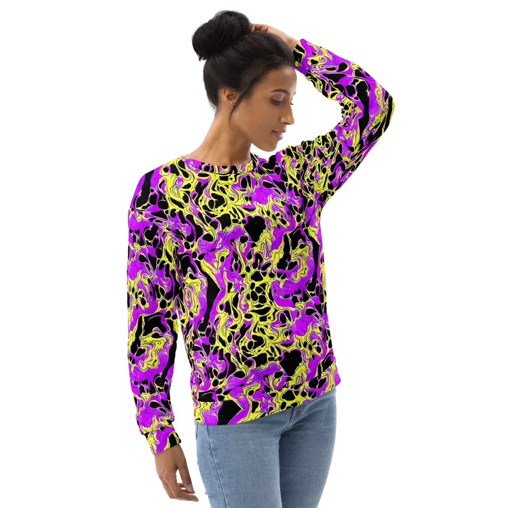 Blacklight Swirl on Sweatshirt — Right Front