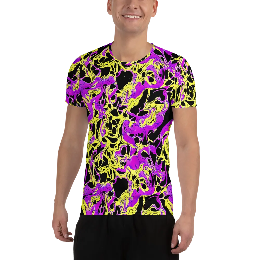 Blacklight Swirl on Men's Athletic T-Shirt — Front