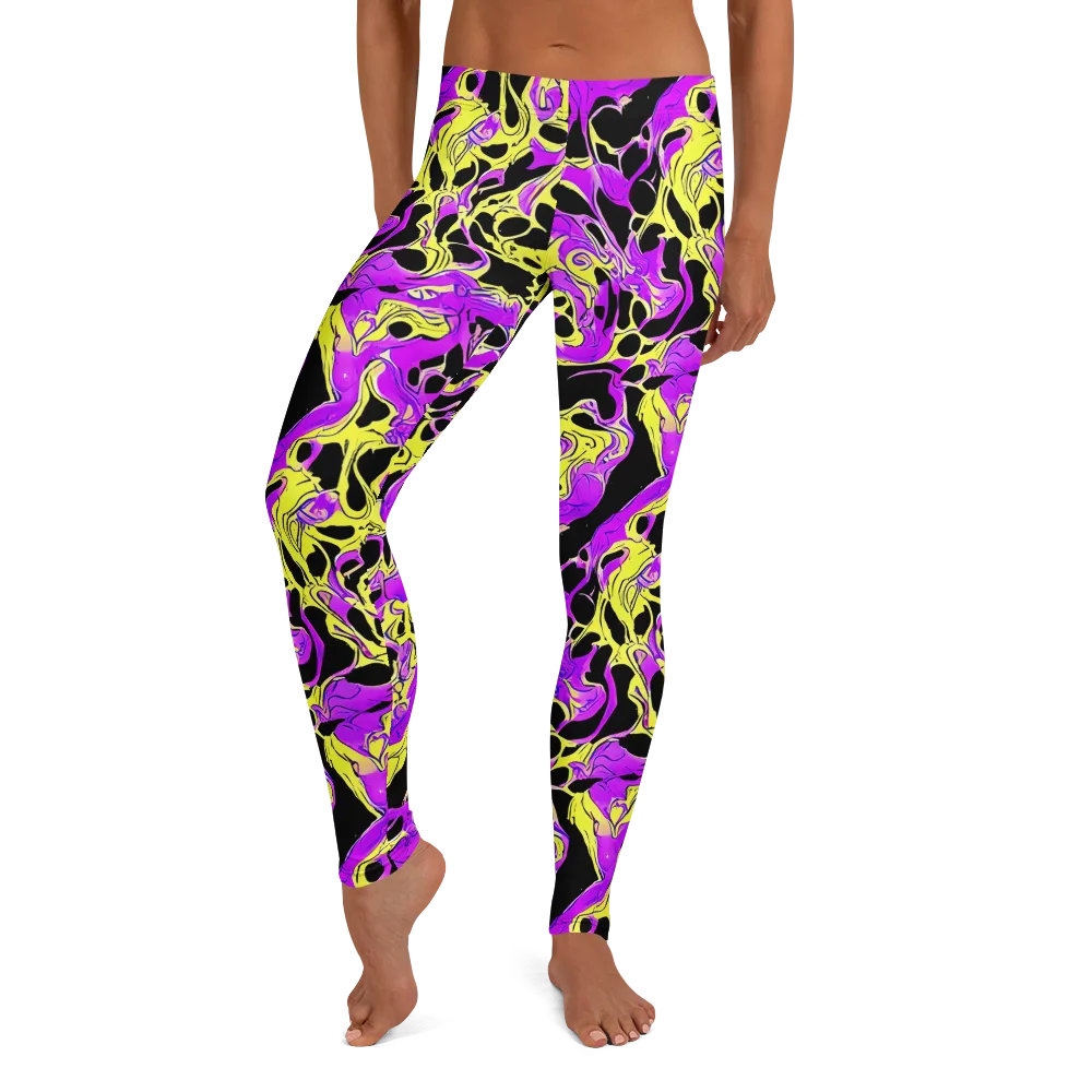 Blacklight Swirl on Leggings — Front