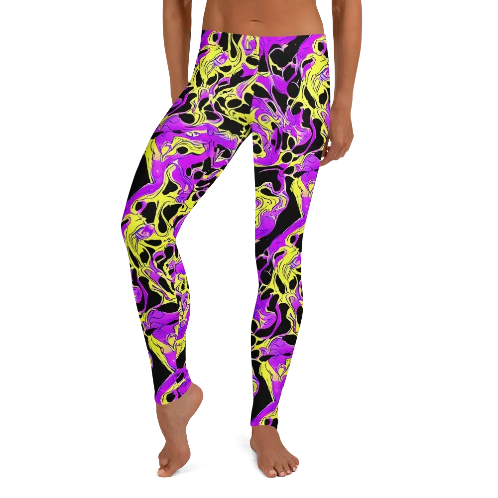 Blacklight Swirl on Leggings — Front