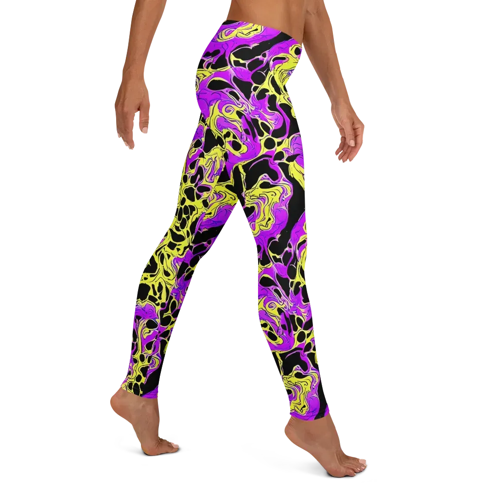 Blacklight Swirl on Leggings — Right