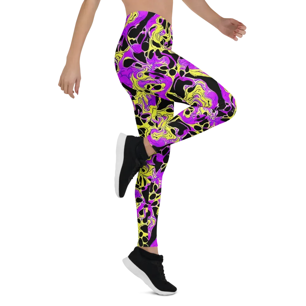 Blacklight Swirl on Leggings — Right