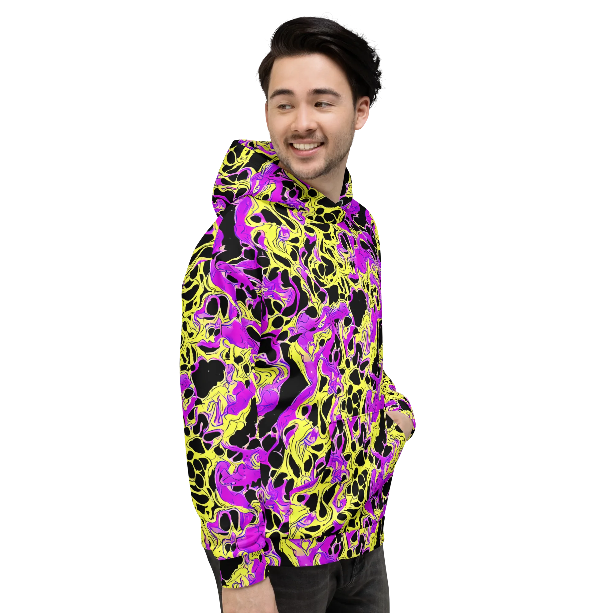 Blacklight Swirl on Hoodie — Right