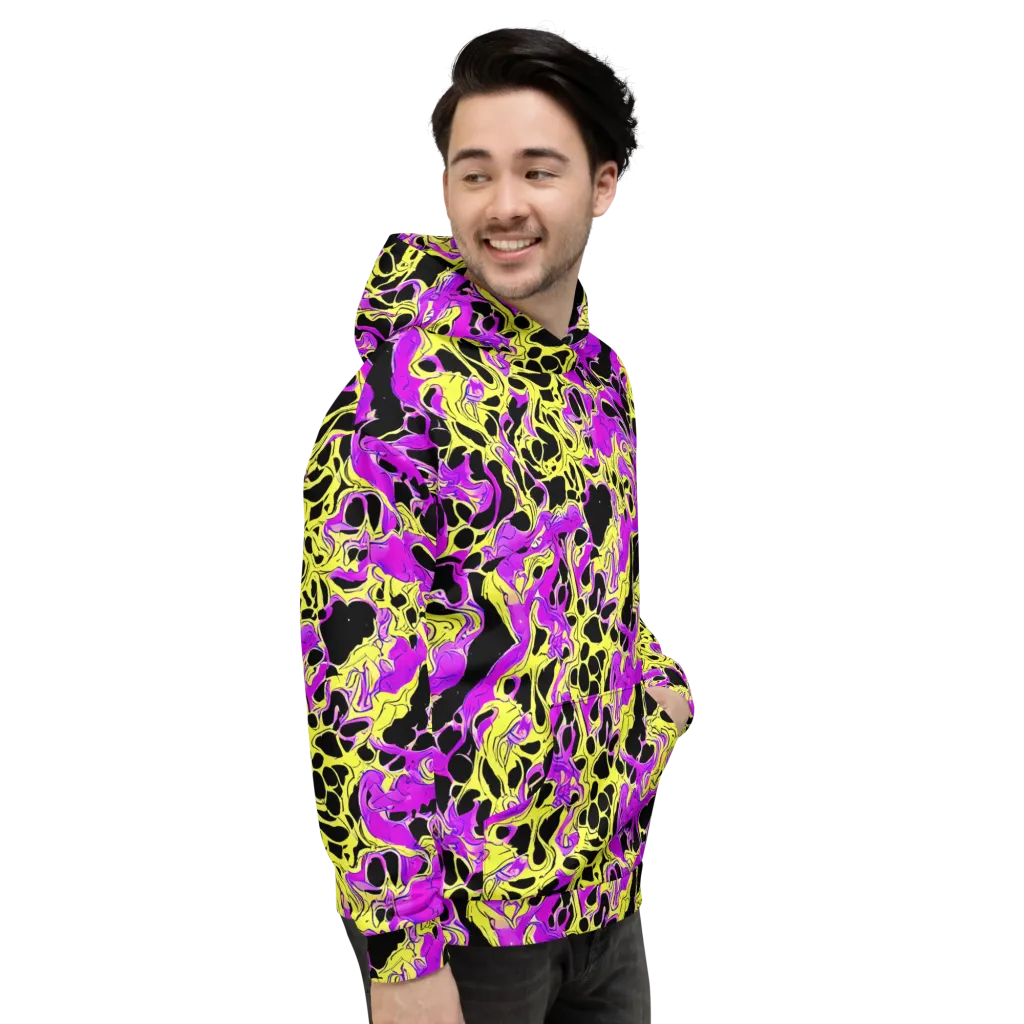 Blacklight Swirl on Hoodie — Right